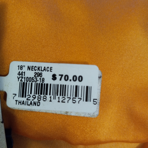 18KT GOLD OVER STERLING SILVER CUBIC ZIRCONIA DIAMOND SWIRL NECKLACE B.BRILLIANT - Picture 4 of 4